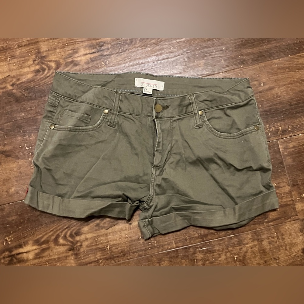 2.1 Denim Olive Jean Shorts